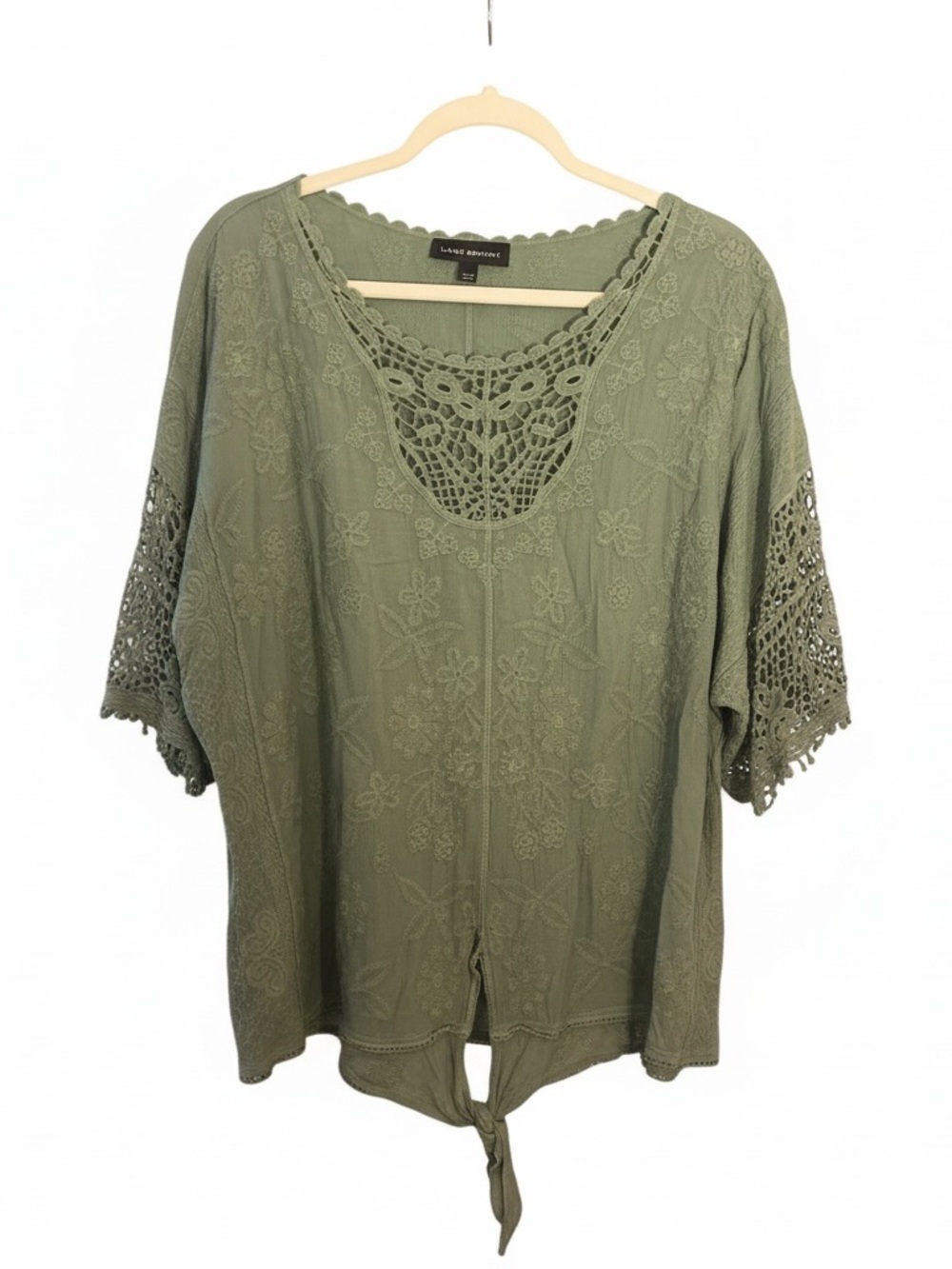 Lane Bryant Crochet Tie-Front Women's Top